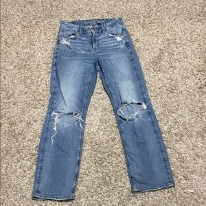 American Eagle Outfitters Light Blue Straight Leg Jeans